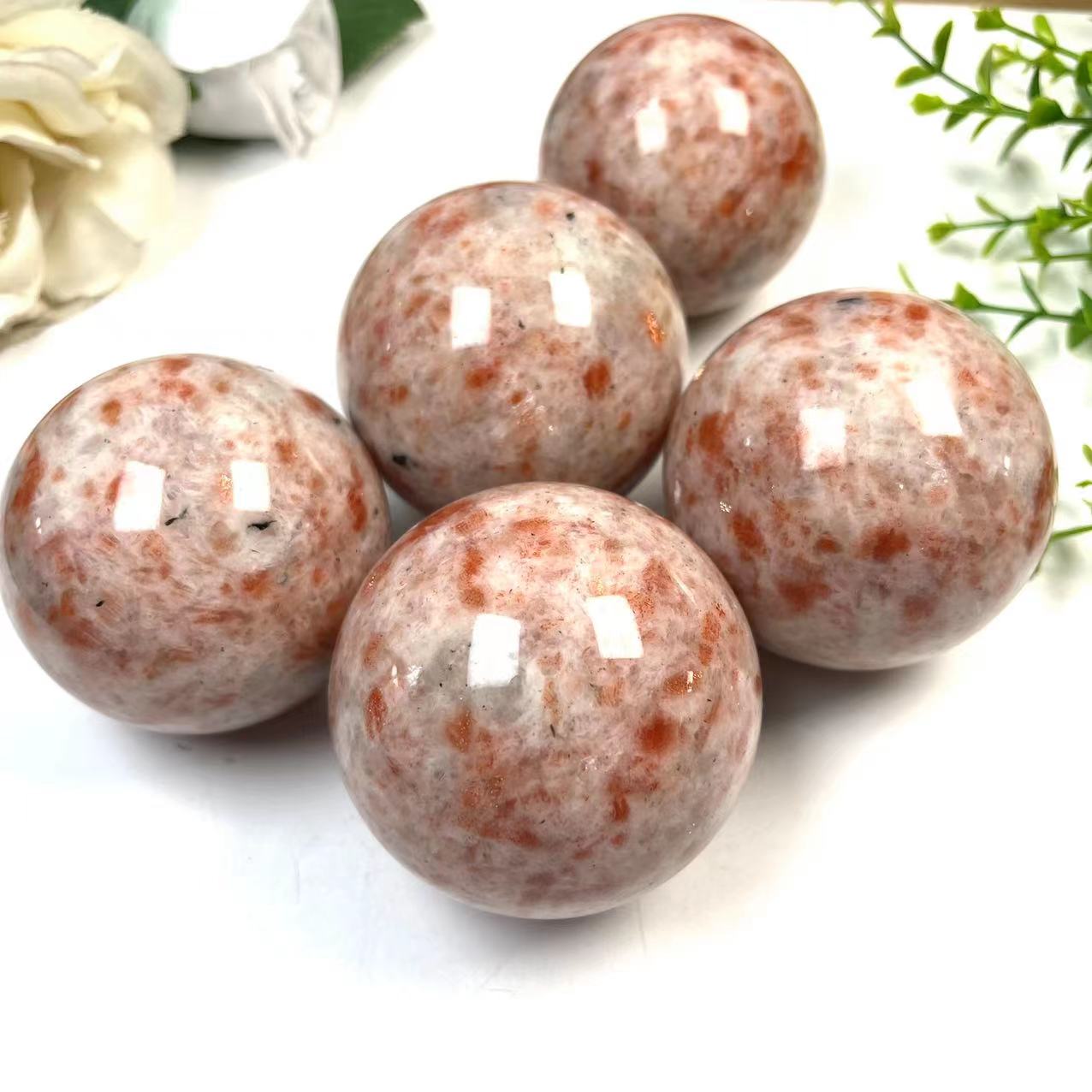 Golden Sunstone Spheres