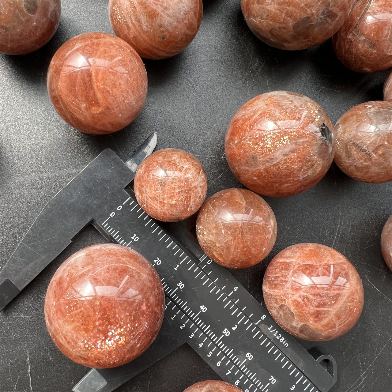 High Quality Gold Sunstone Mini Spheres