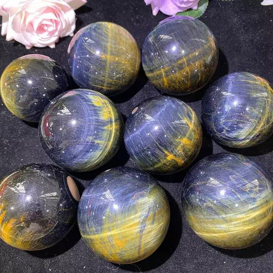 Blue Tiger Eye Stone Spheres