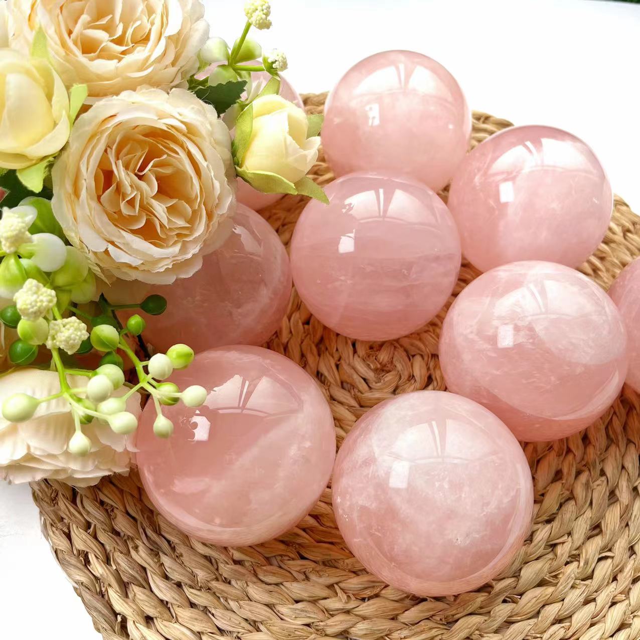 Rose Quartz Spheres