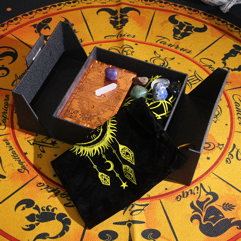 6 Metaphysics Tarot Cards & Gem Gift Box Set