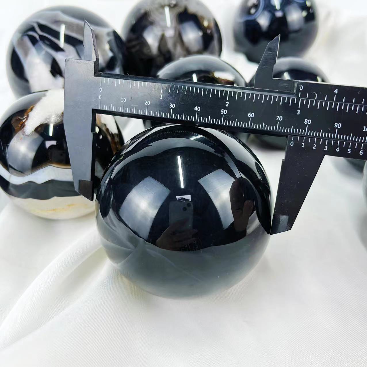 Black Lace Agate Spheres