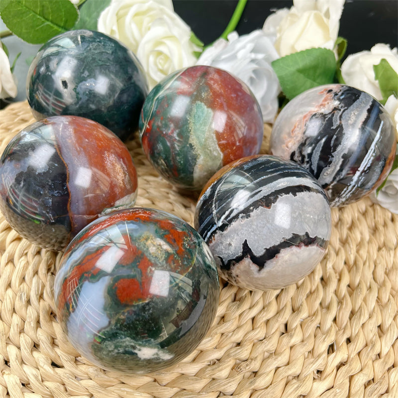 Ocean Jasper Spheres