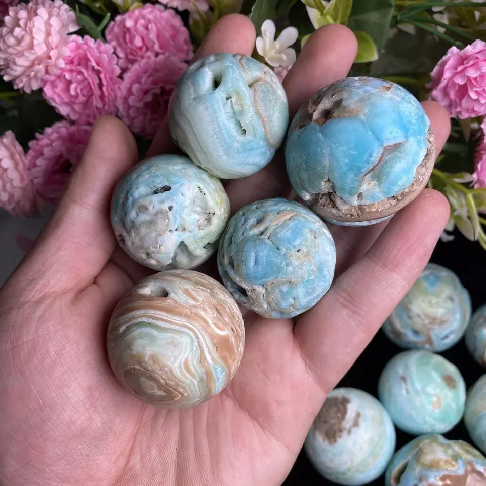 Hemimorphite Geode Spheres