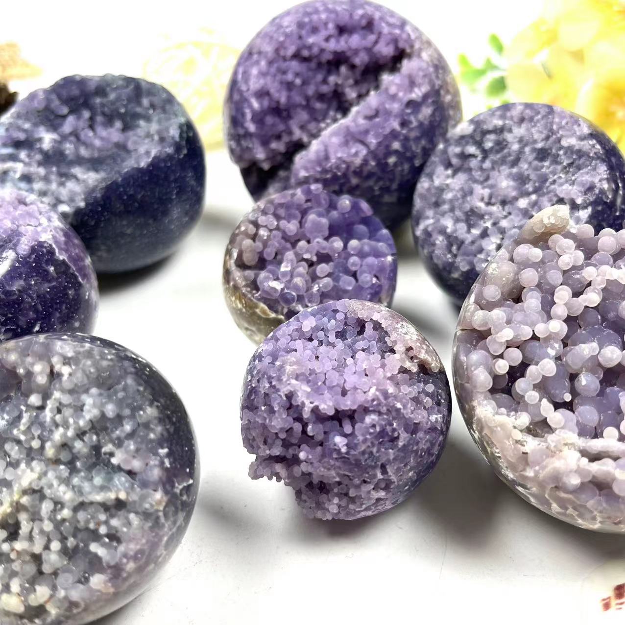 Grape Agate Spheres