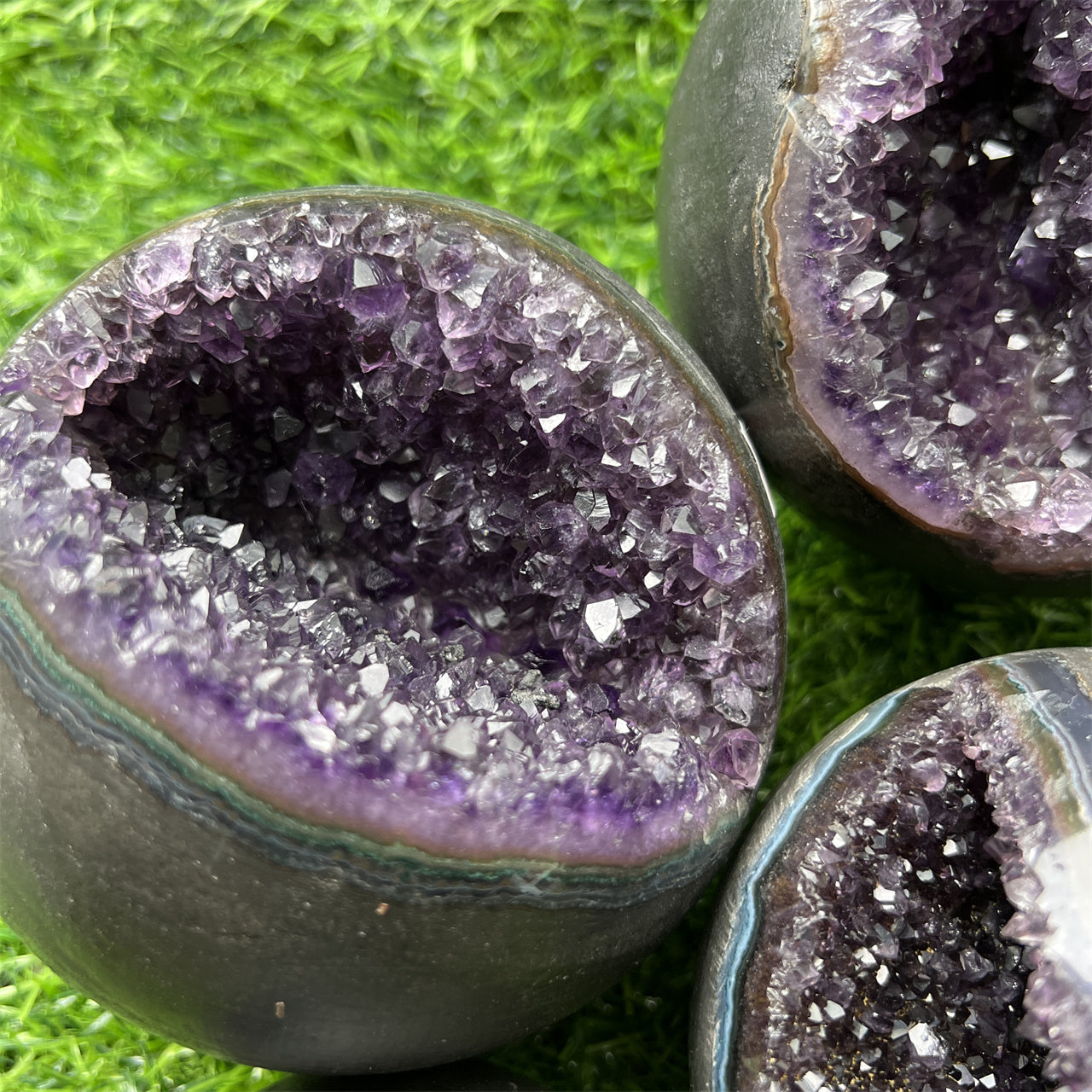 Amethyst Geode Spheres