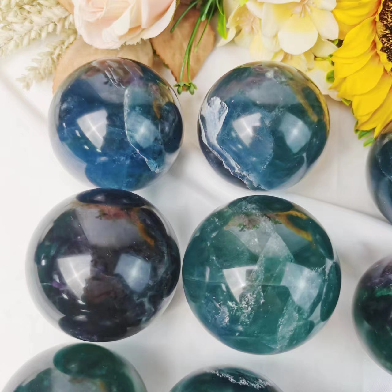 Blue Fluorite Spheres