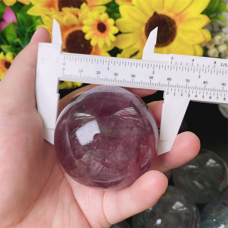 Green and Purple Fluorite Spheres