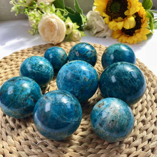 Blue Apatite Spheres