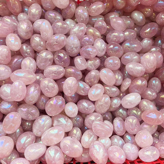 Angel Aura Rose Quartz Tumble Stones