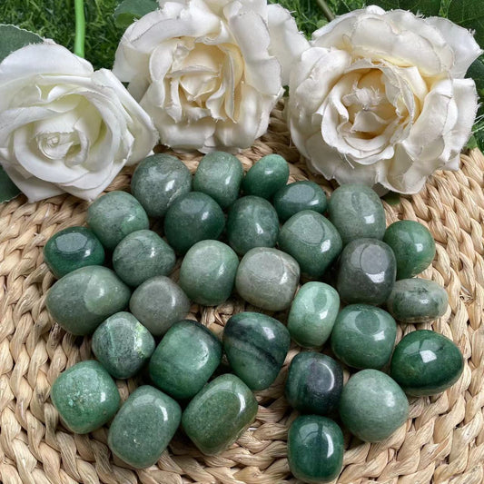 Green Strawberry Quartz Tumble Stones