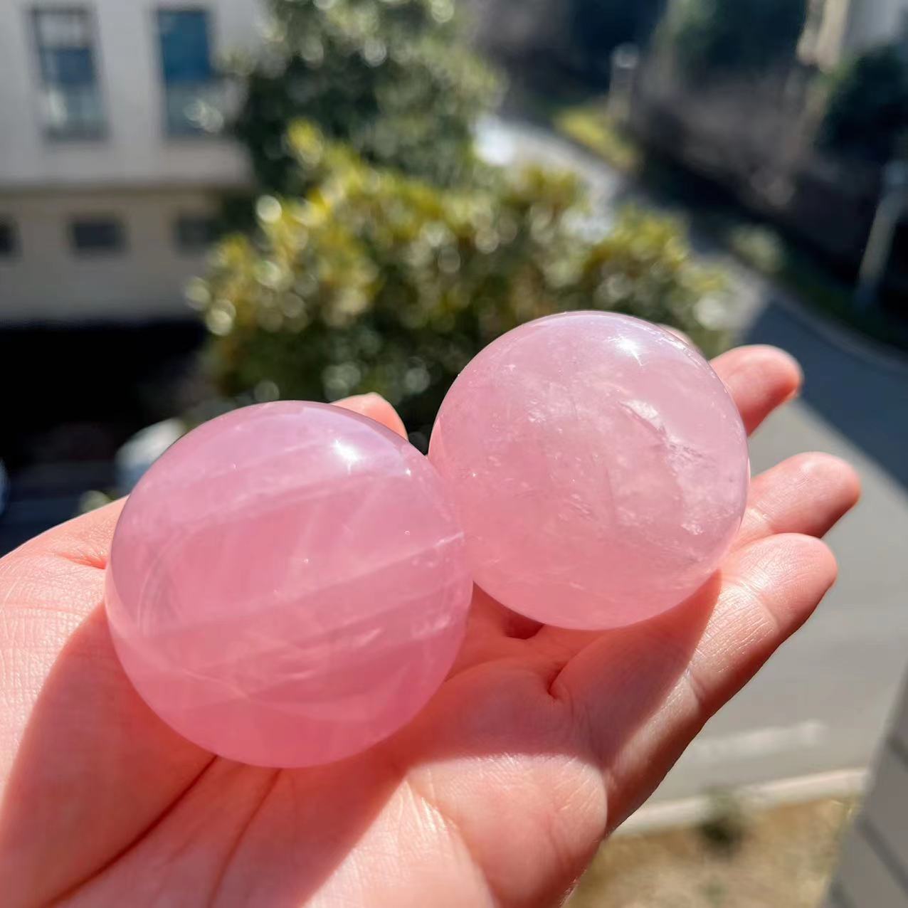 Rose Quartz Spheres