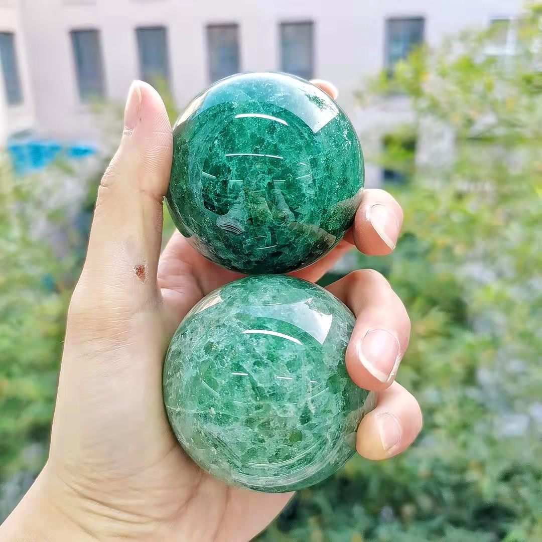 Green Strawberry Quartz Spheres