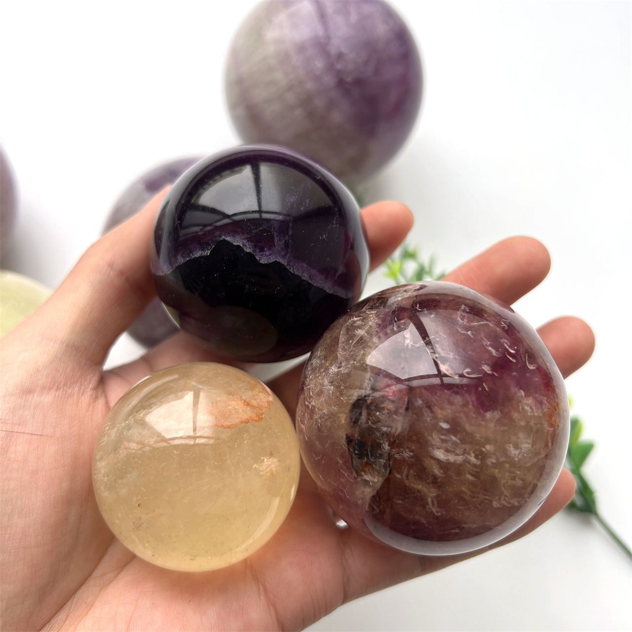 Purple Fluorite Spheres