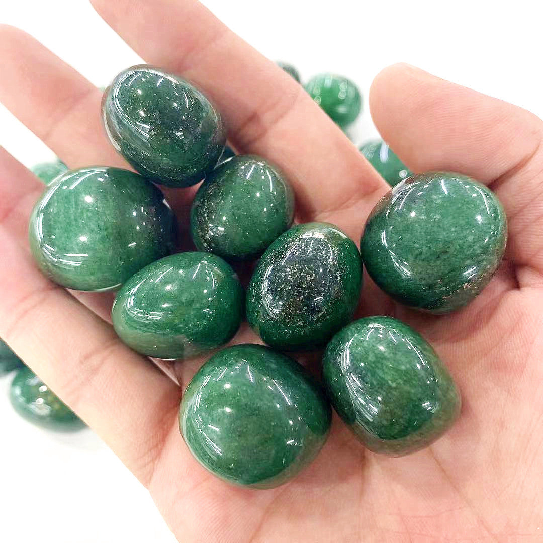 Green Strawberry Quartz Tumble Stones