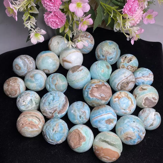 Hemimorphite Geode Spheres