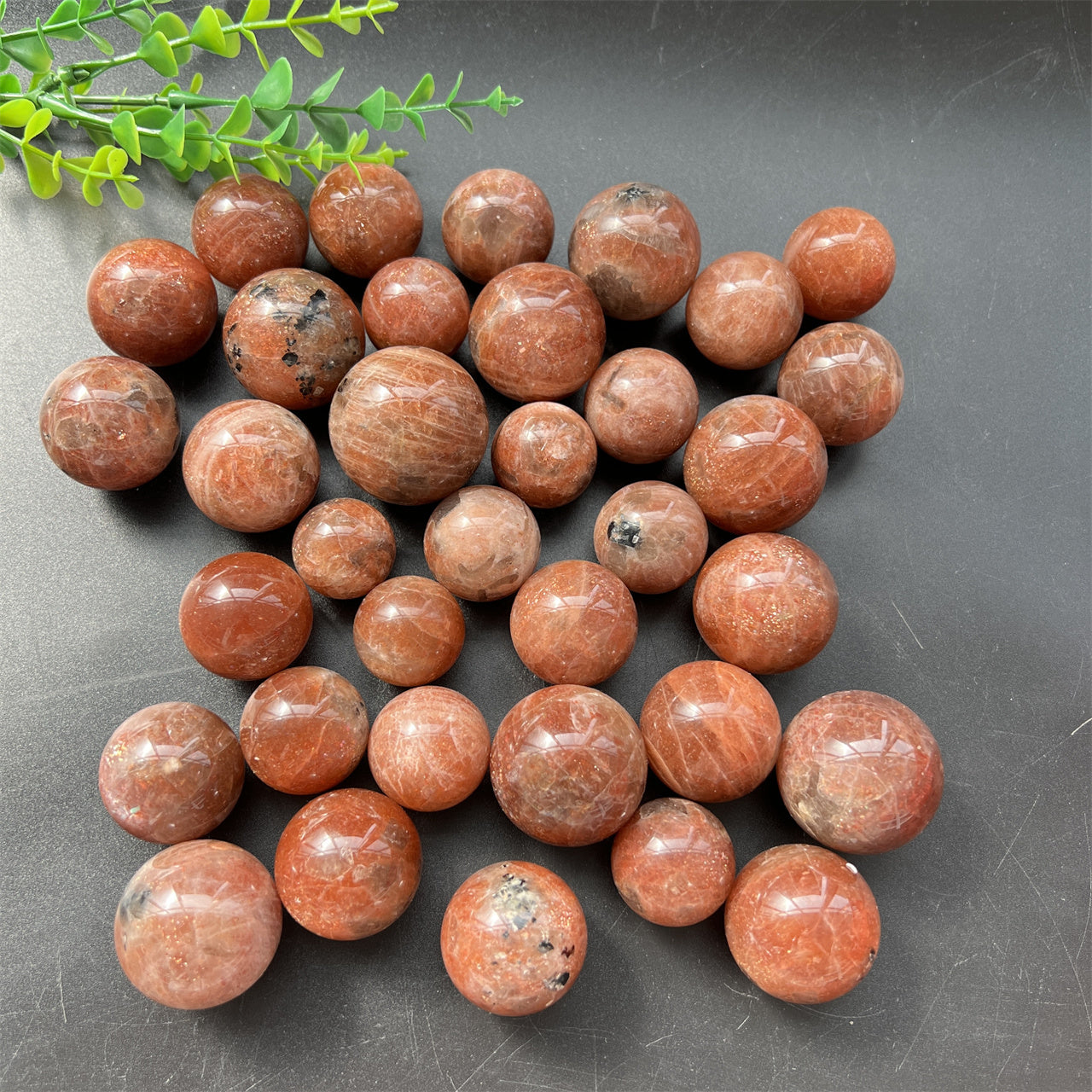 High Quality Gold Sunstone Mini Spheres