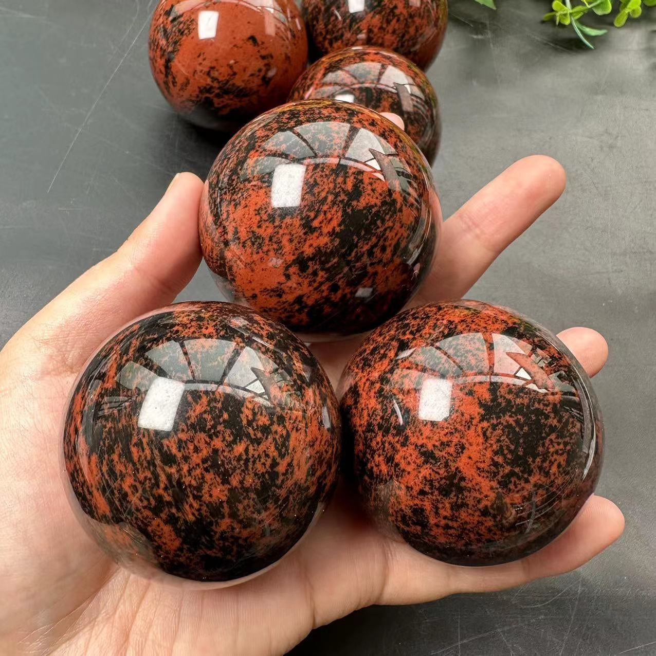 Red Obsidian Spheres