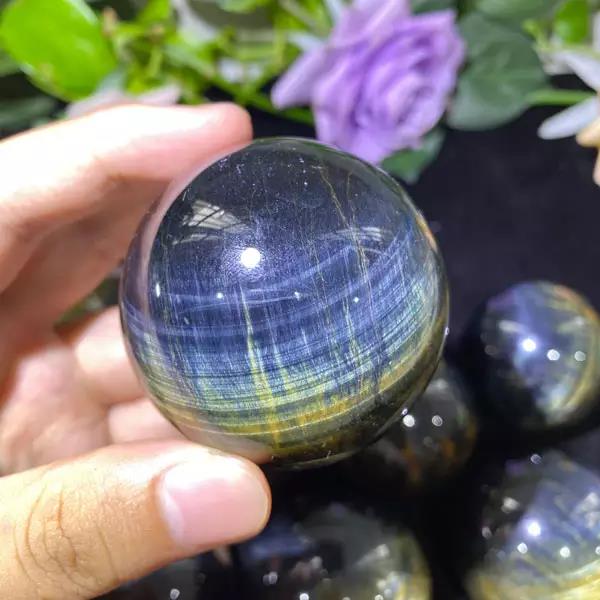 Blue Tiger Eye Stone Spheres