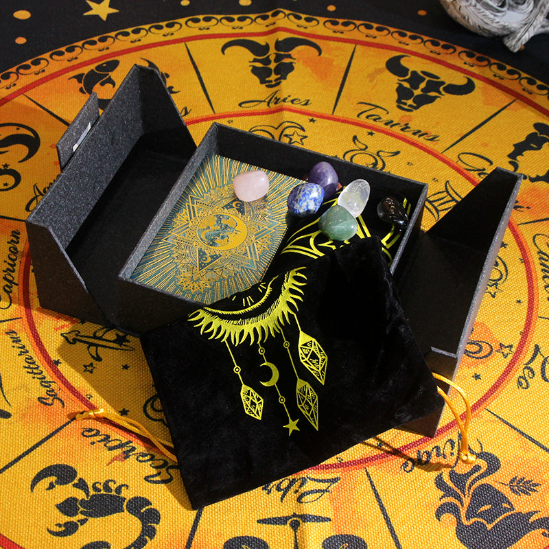 6 Metaphysics Tarot Cards & Gem Gift Box Set