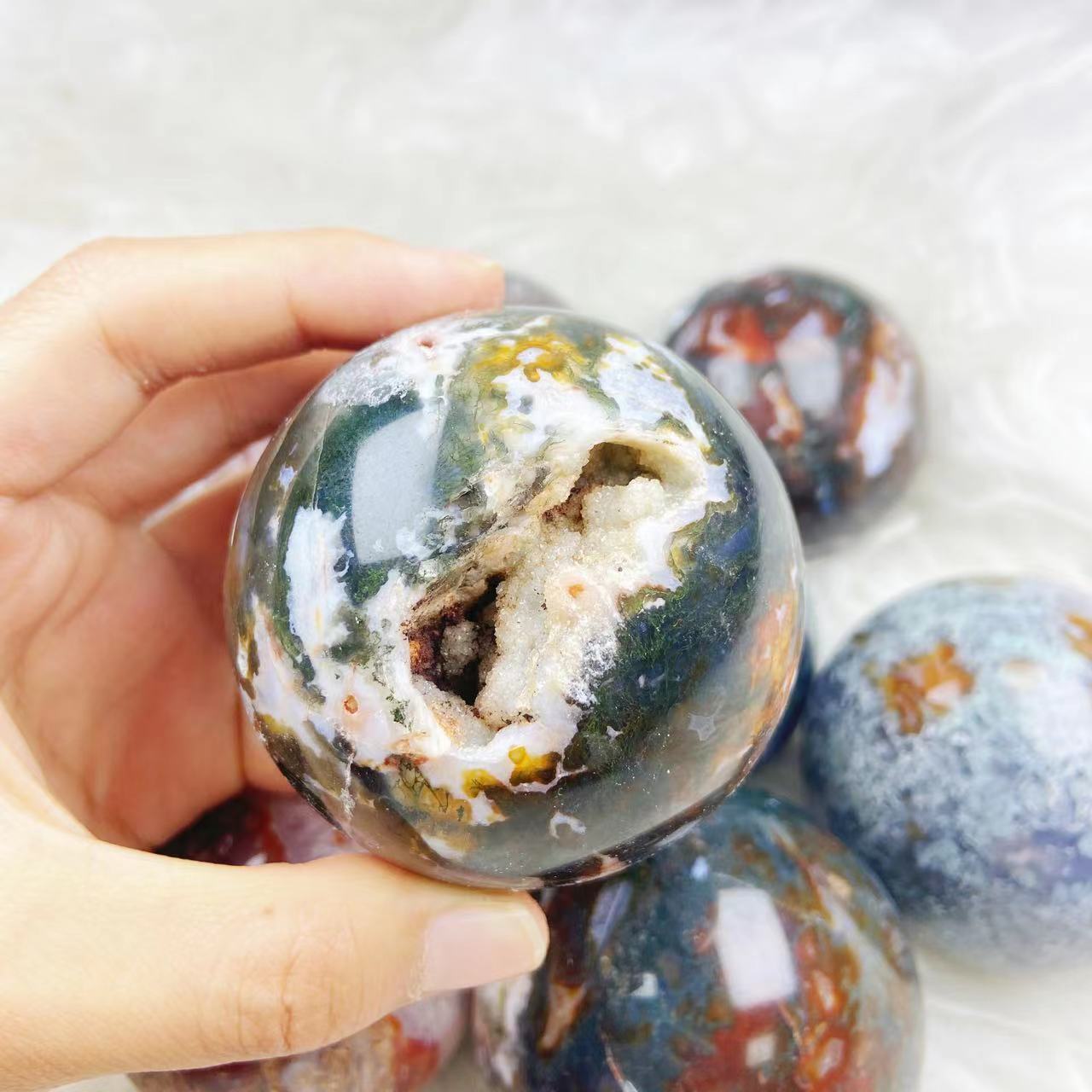 Moss Agate Spheres