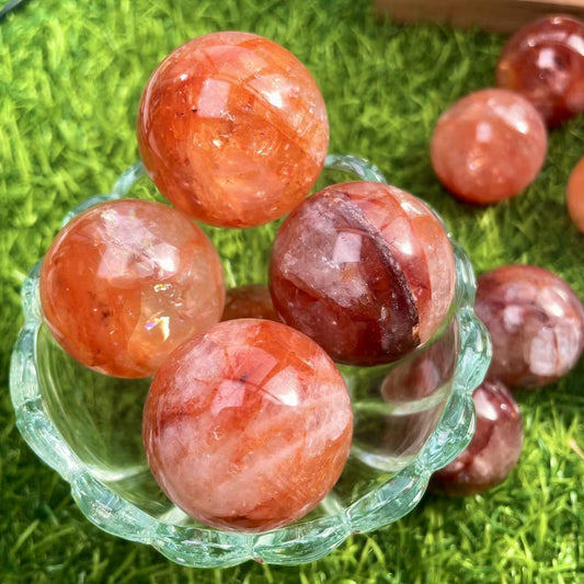 Red Fire Quartz Hematoid Spheres