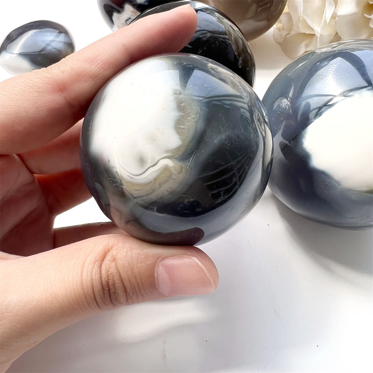 Orca Agate Spheres