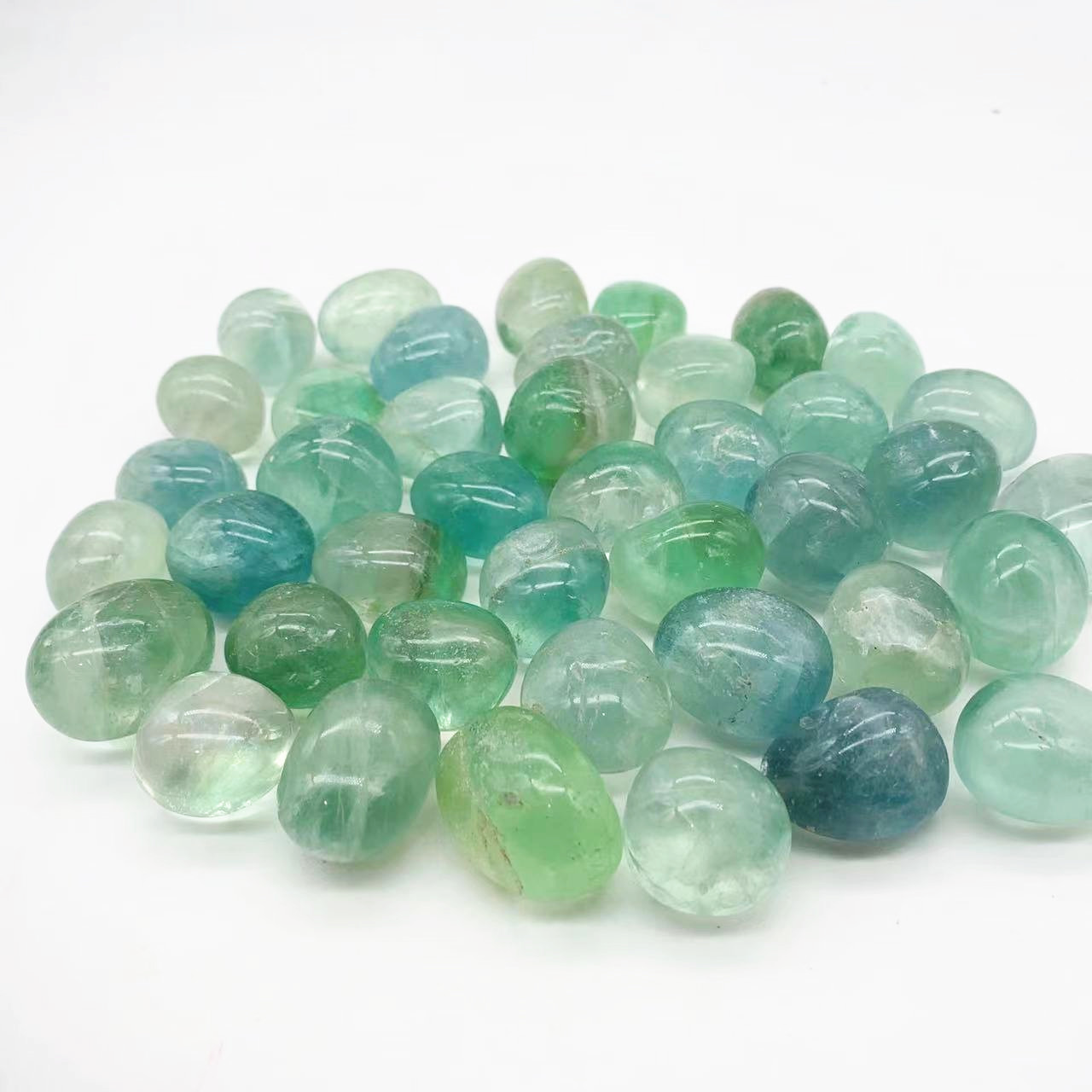 Green Fluorite Tumble Stones