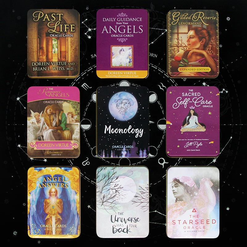 20 Metaphysics Tarot Cards with Guidebooks Metal Box Packing