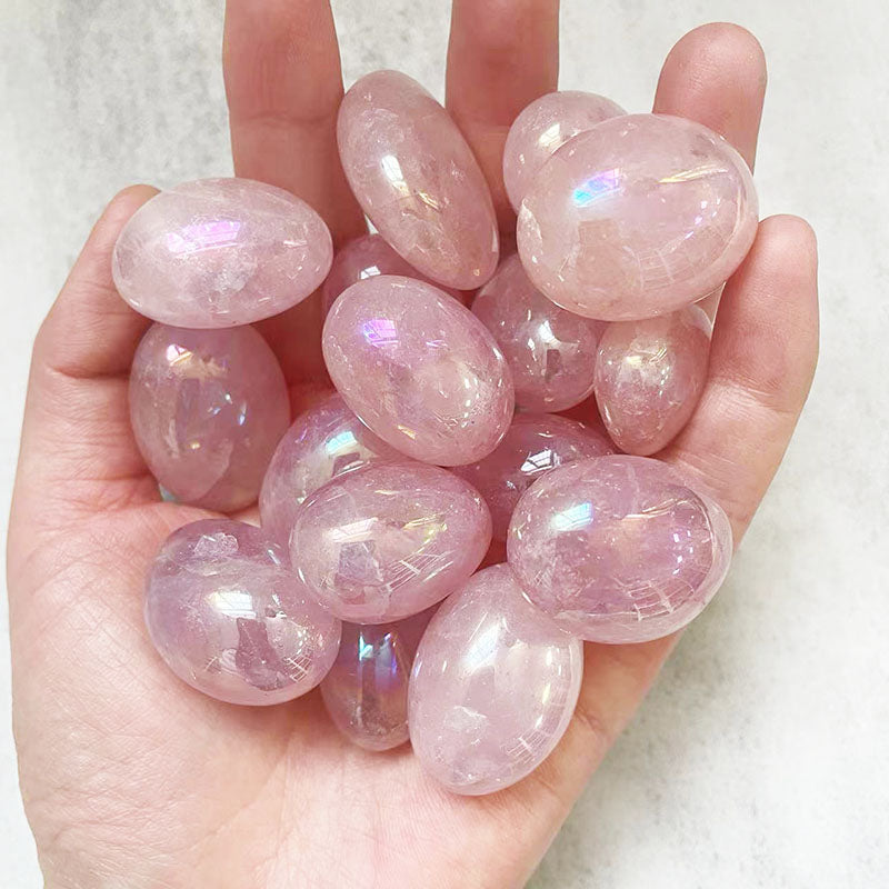 Angel Aura Rose Quartz Tumble Stones