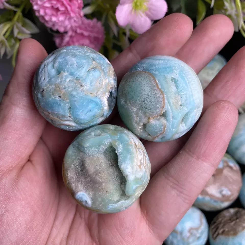 Hemimorphite Geode Spheres