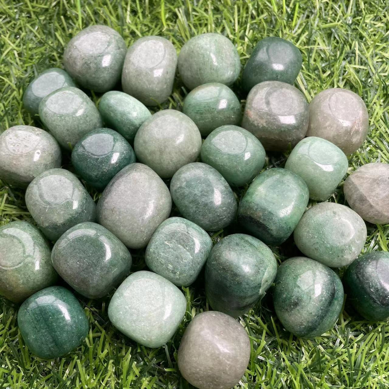 Green Strawberry Quartz Tumble Stones