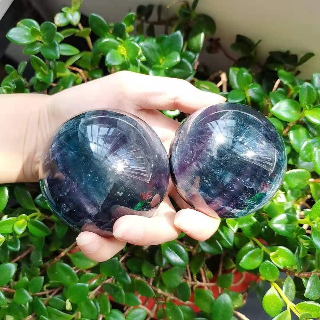 Rainbow Fluorite Spheres