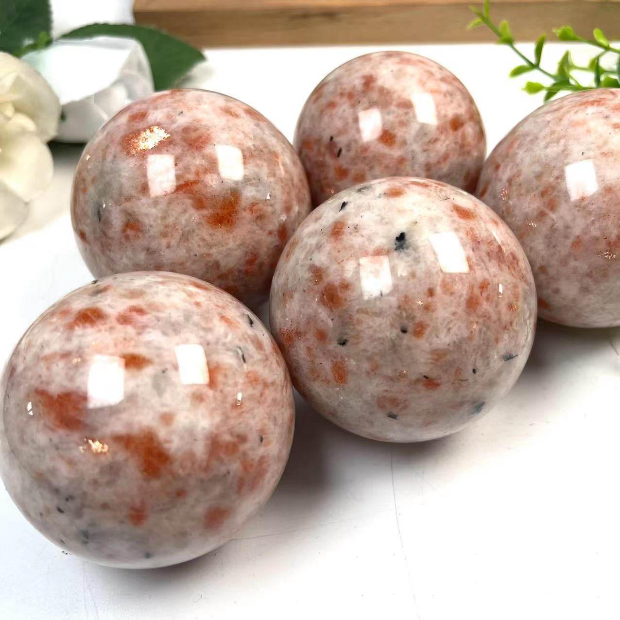 Golden Sunstone Spheres