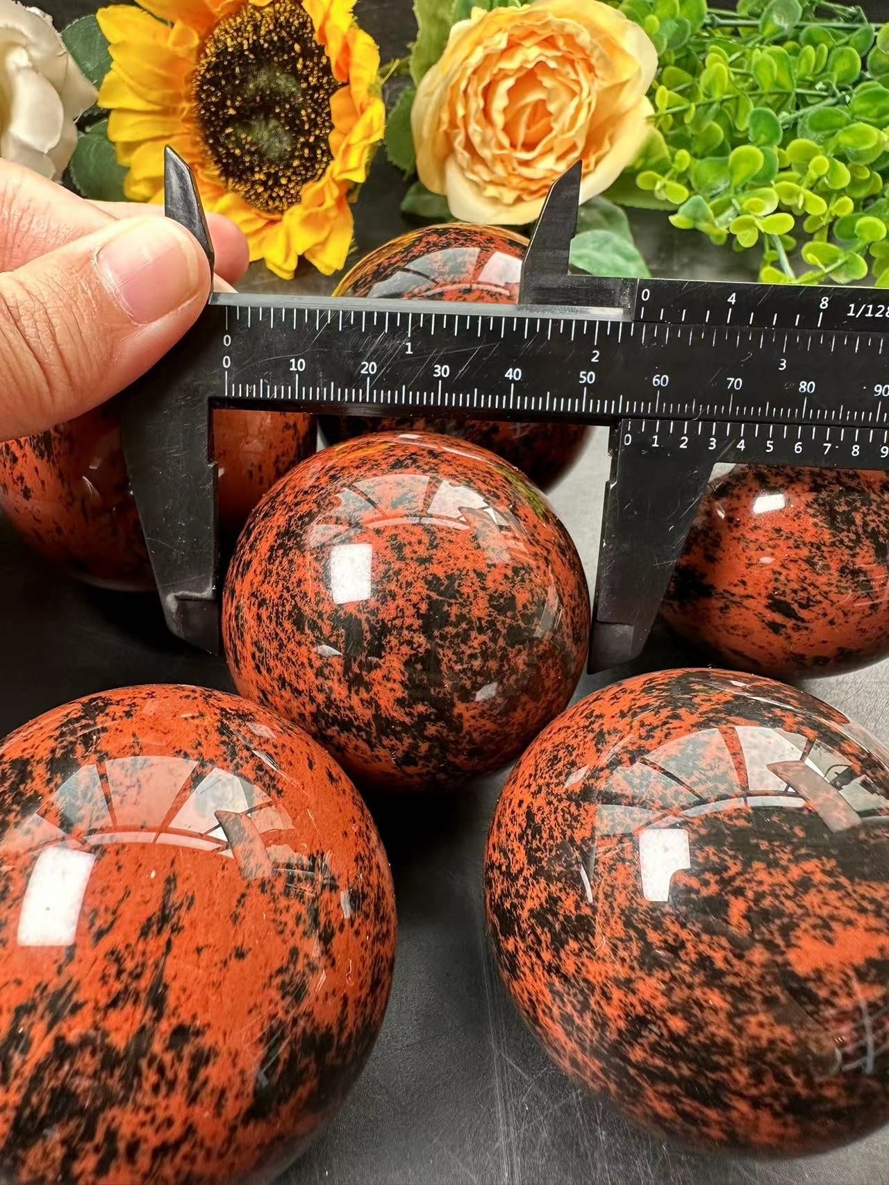 Red Obsidian Spheres