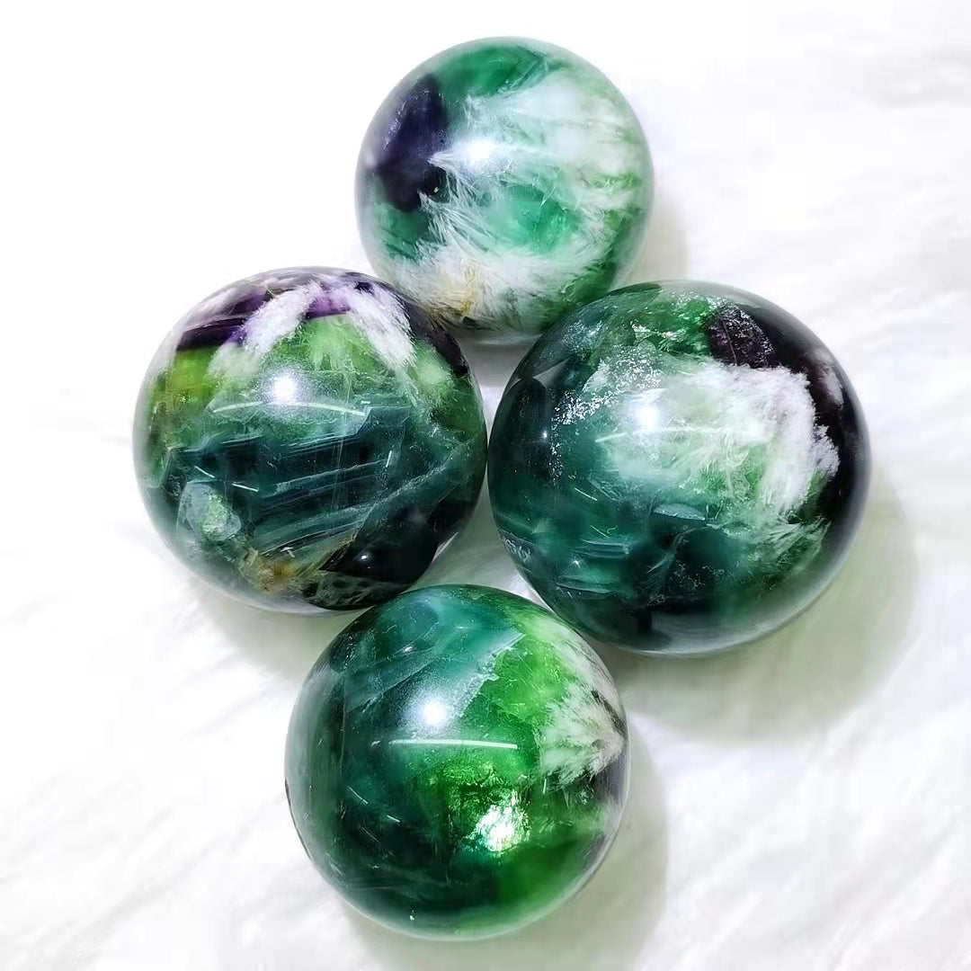 Snowflake Fluorite Spheres