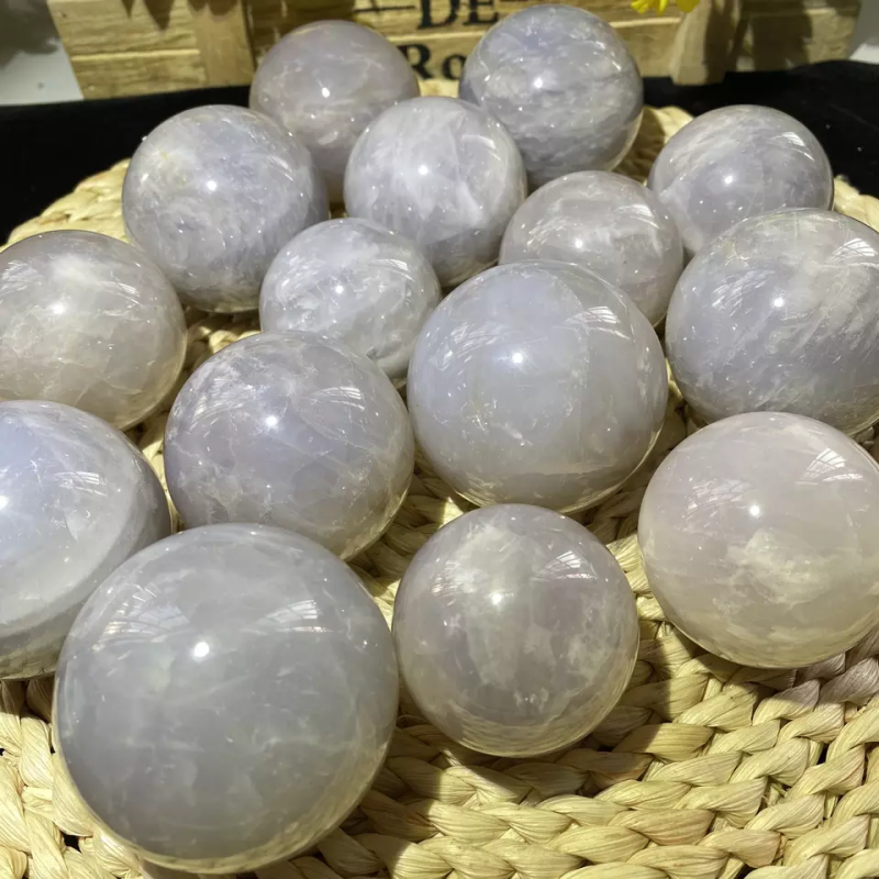 Blue Rose Quartz Spheres