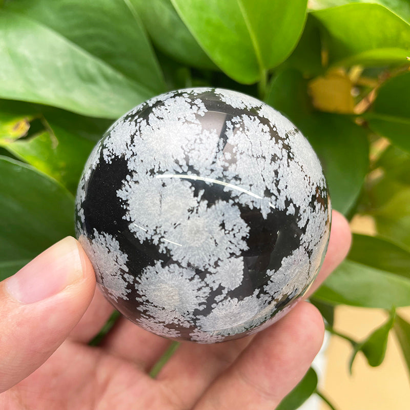 Snowflake Obsidian Spheres