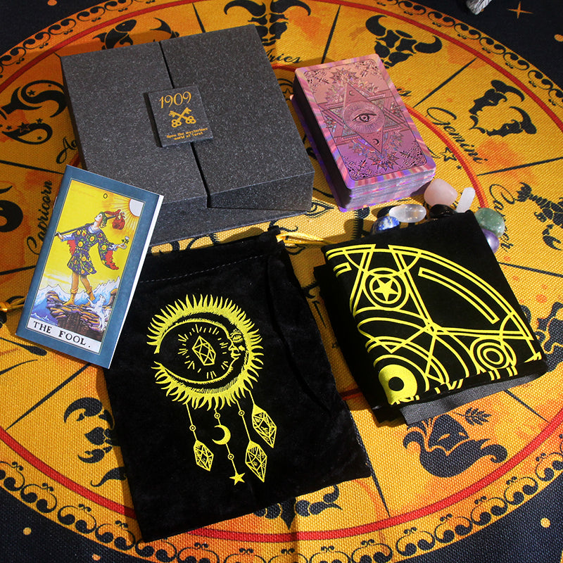 6 Metaphysics Tarot Cards & Gem Gift Box Set