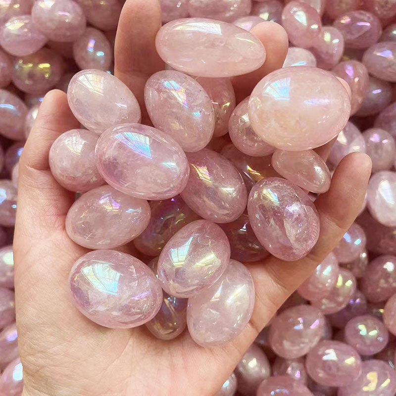 Angel Aura Rose Quartz Tumble Stones