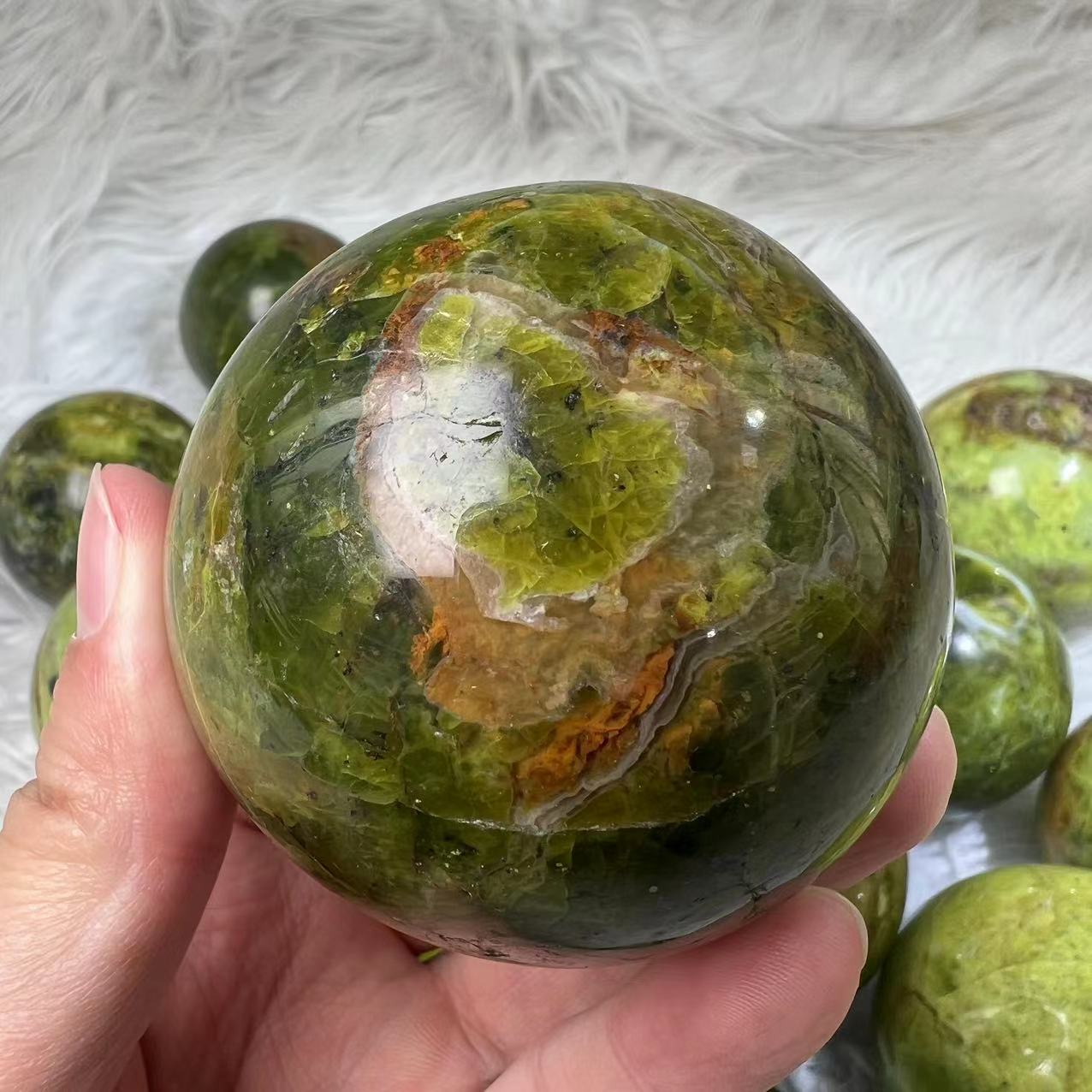 Green Opal Spheres