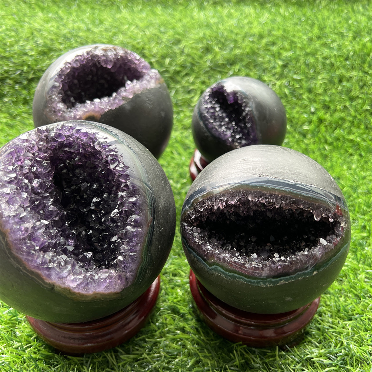 Amethyst Geode Spheres