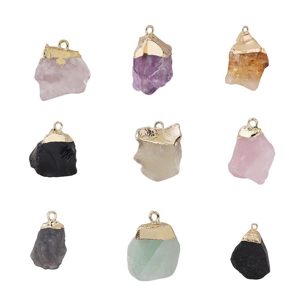 Rough Crystal Stone Pendants for Necklace