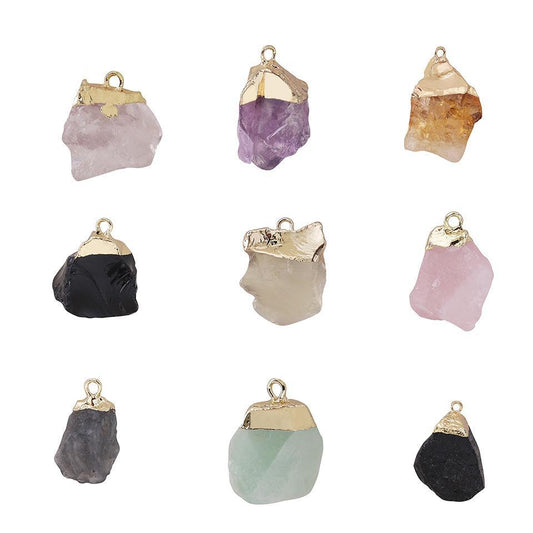 Rough Crystal Stone Pendants for Necklace