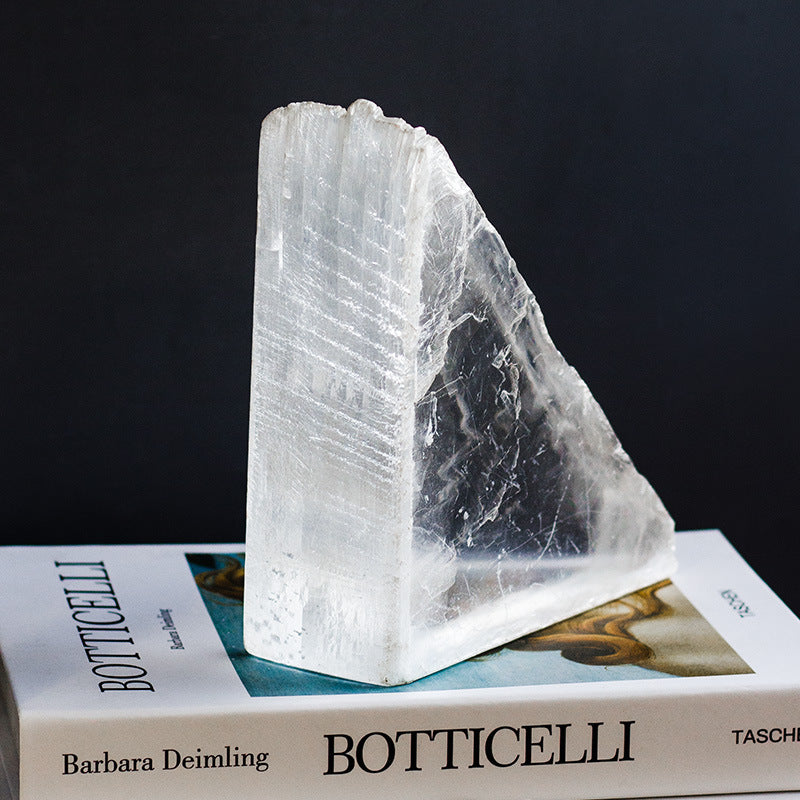 Clear Selenite Bookend Ornaments