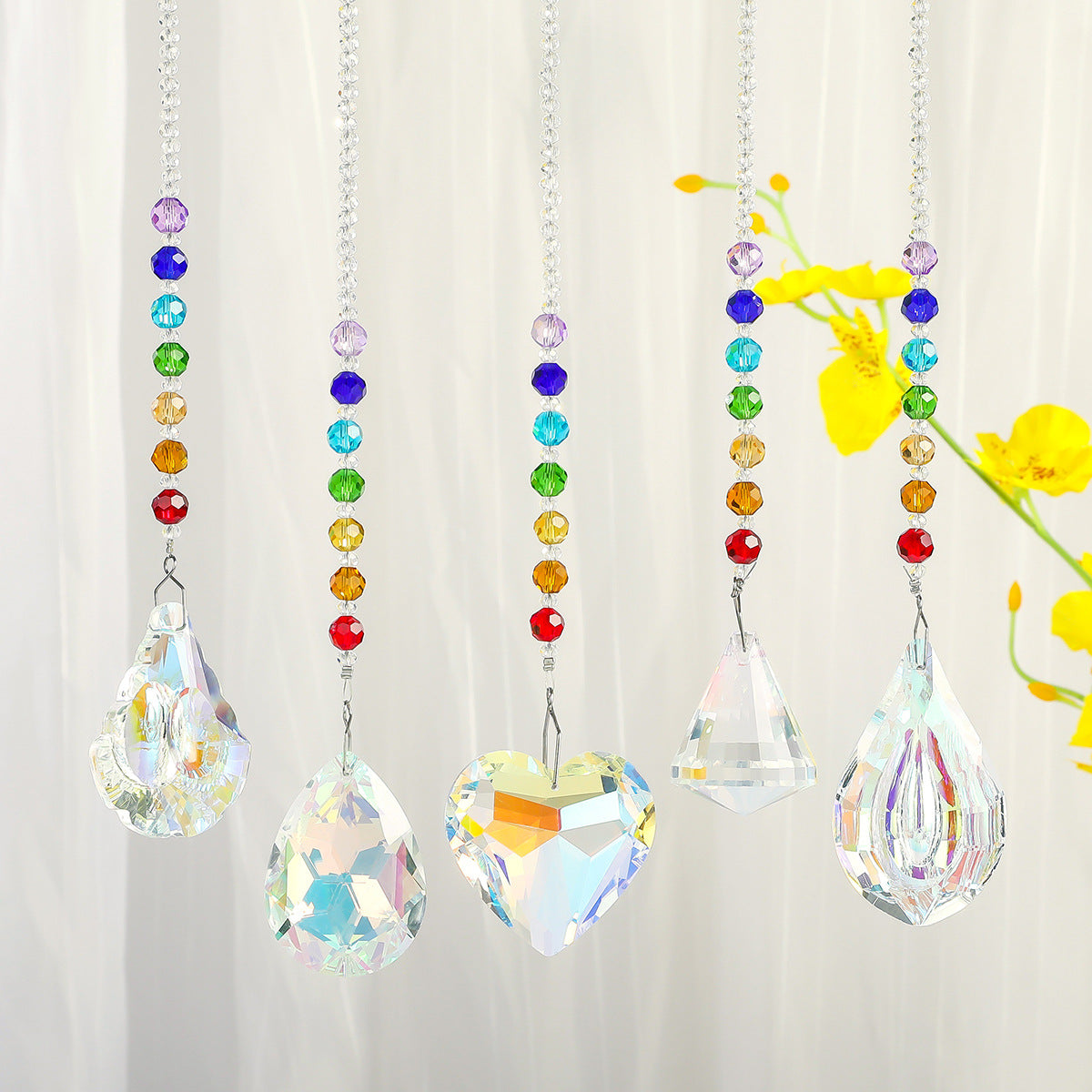 7 Chakra Rainbow Pendant Suncatcher Ornaments