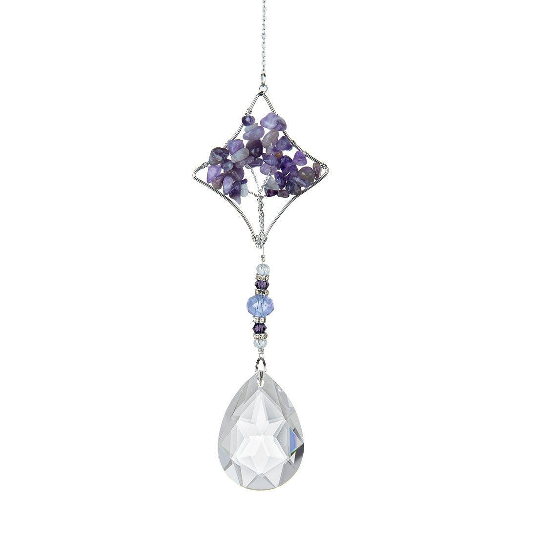 Amethyst Chip Life Tree Pendant Suncatcher Ornaments