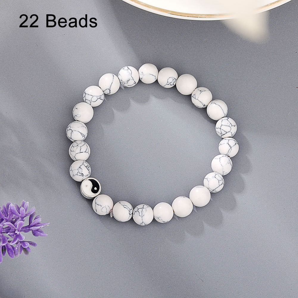 Taichi Tiger Eye Black Matte Daoism Crystal Bead Bracelets