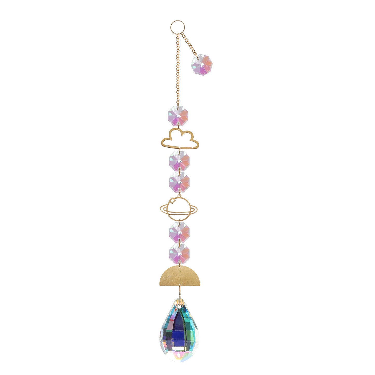 Metal Slice Chain Colorful Pendant Suncatcher Ornaments