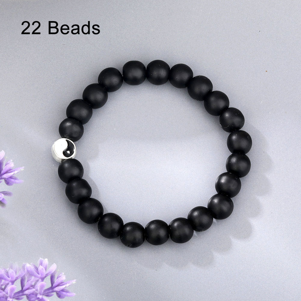 Taichi Tiger Eye Black Matte Daoism Crystal Bead Bracelets